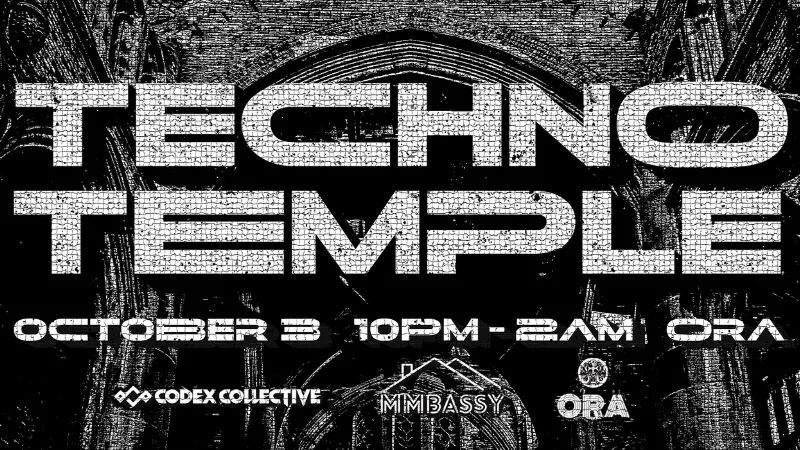A event poster for MMBASSY Event: Techno Temple